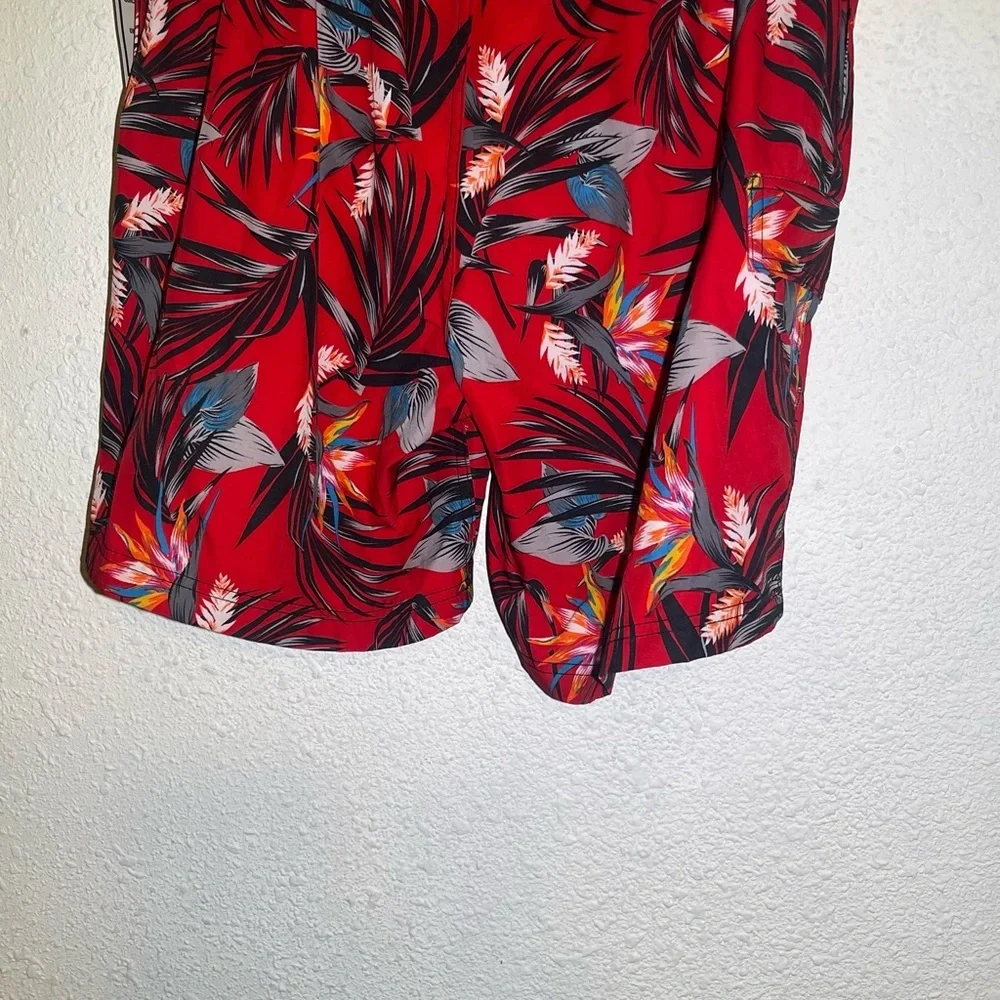George Novelty E-board 9” tropical print swim trunk size 36